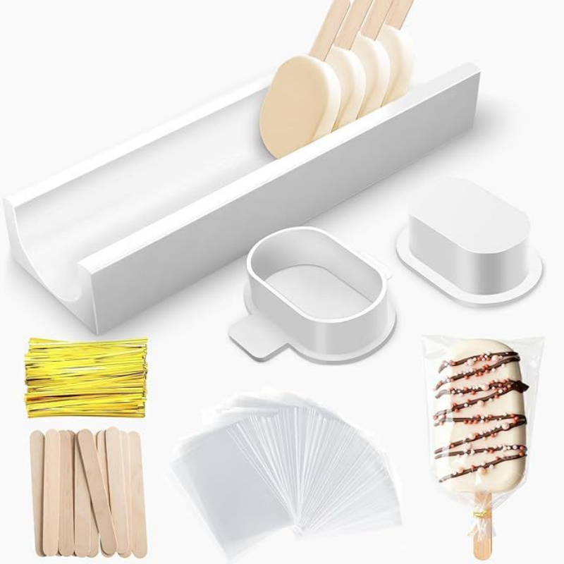 Baking Kitchen Set - Cake-Pop-Formen-Set mit Antihaft-Backblech, wiederverwendbarer Cake-Pop-Schneider, Backwerkzeug,