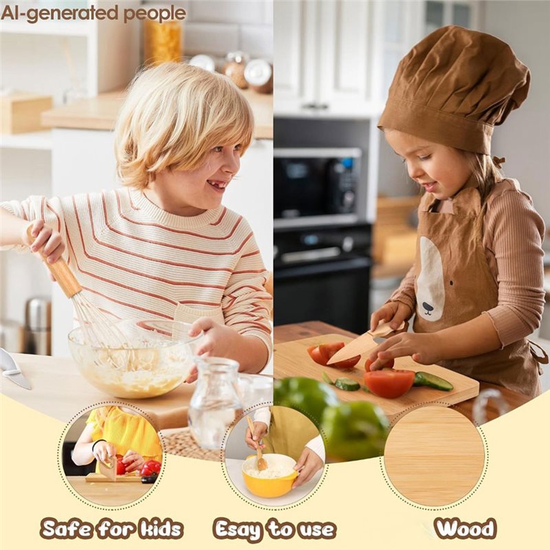 SHGO – Holzmesser- und Backset – Kitchen Kids Baking Set Bewertung und Preis