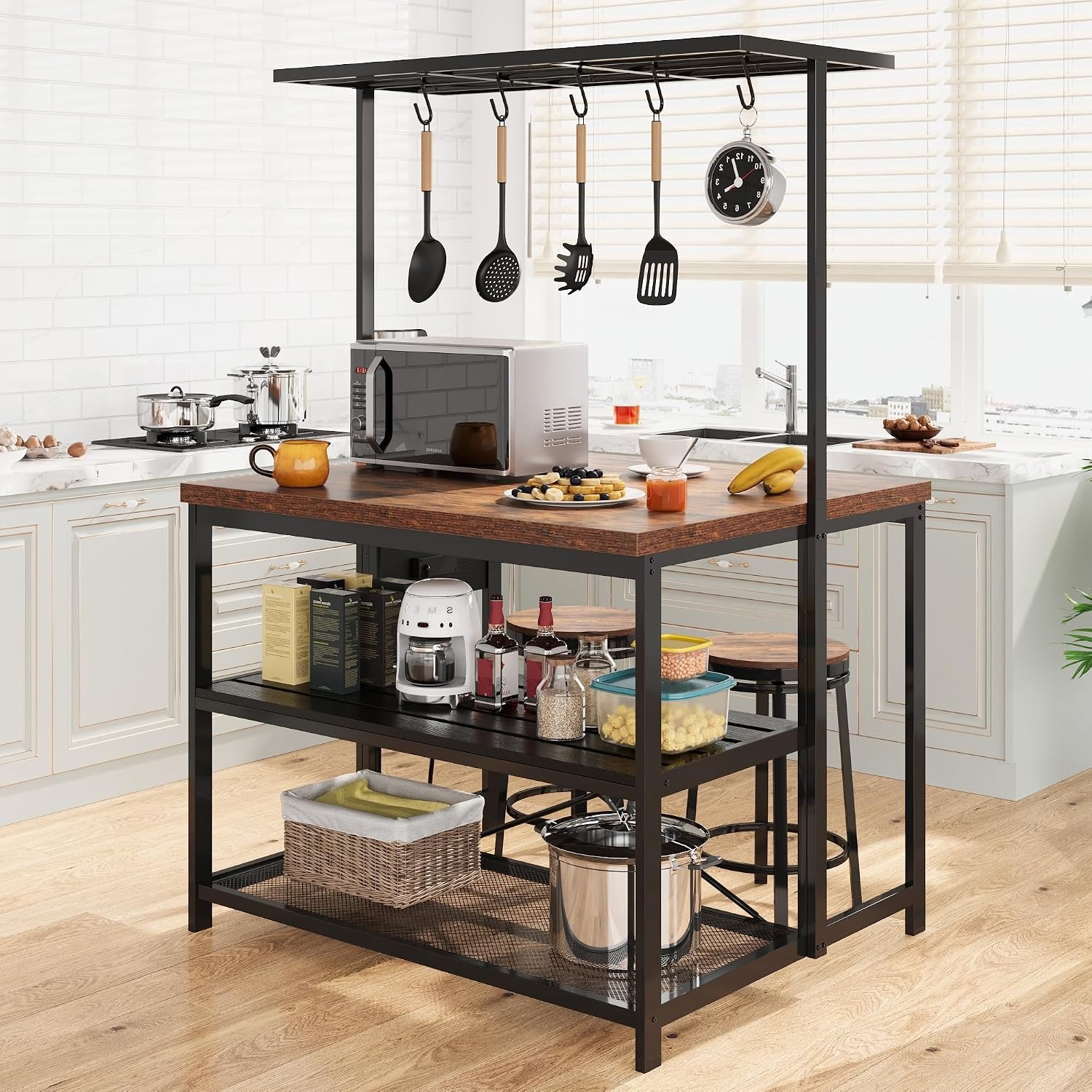 47 Zoll Kücheninsel mit Steckd – Kitchen Baking Rack Bewertung und Preis