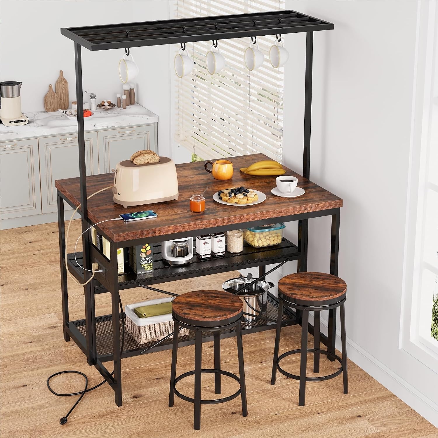 47 Zoll Kücheninsel mit Steckd – Kitchen Baking Rack Bewertung und Preis